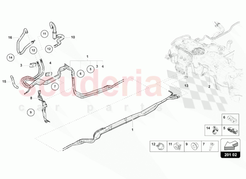 Part Diagram for Lamborghini 4D0201449D