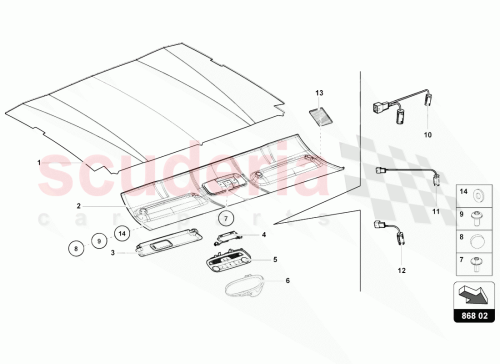 Part Diagram for Lamborghini 4T0857551BGU2