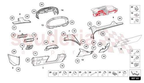 Part Diagram for Lamborghini 47A858793AXZ0