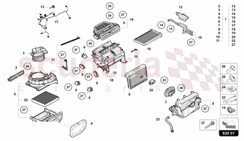 Part Diagram for Lamborghini 47B820356