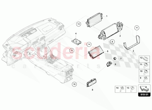 Part Diagram for Lamborghini 4ML919132AV58