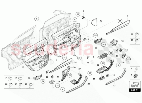 Part Diagram for Lamborghini 4ML959829A7AP