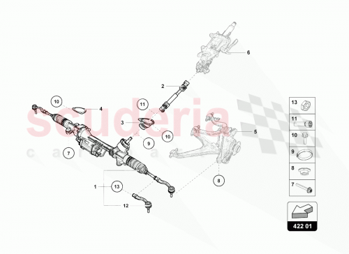 Part Diagram for Lamborghini 4S1423050K
