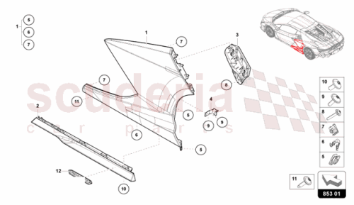 Part Diagram for Lamborghini 47B863045GRU