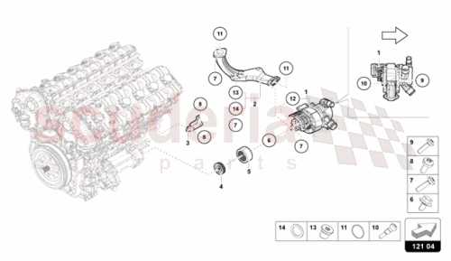 Part Diagram for Lamborghini 07M121011N
