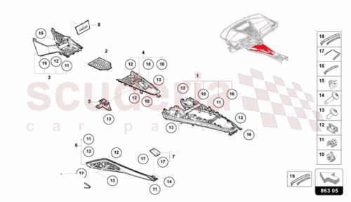 Part Diagram for Lamborghini 47B863134XZ0