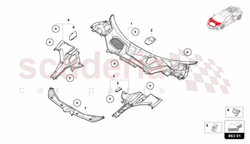 Part Diagram for Lamborghini 47B823167