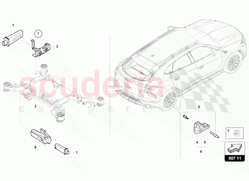 Part Diagram for Lamborghini 4M0907273B