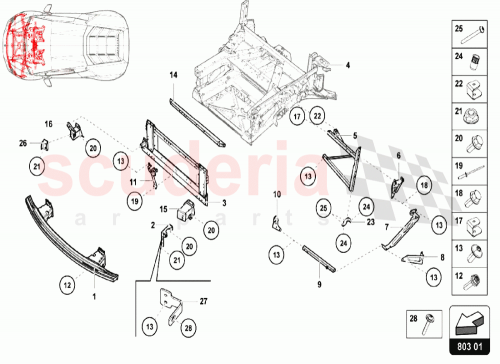Part Diagram for Lamborghini 4T0807551E