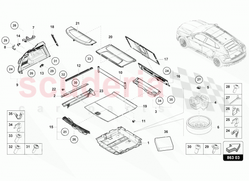 Part Diagram for Lamborghini 4M88635554PK