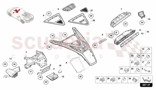 Part Diagram for Lamborghini 47B857625A