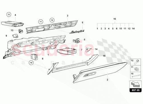 Part Diagram for Lamborghini 4H0857557L