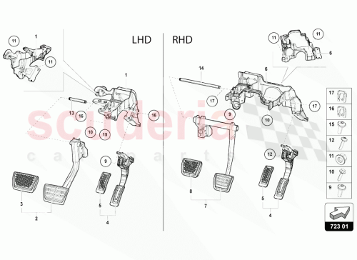 Part Diagram for Lamborghini 4ML723523