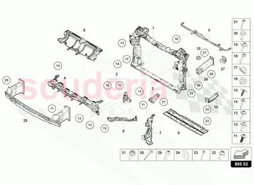 Part Diagram for Lamborghini 4ML805594