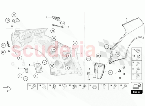 Part Diagram for Lamborghini 4T7898011