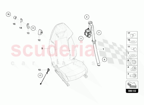 Part Diagram for Lamborghini 4T1857705D10H