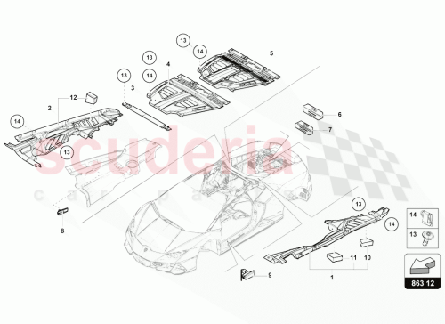 Part Diagram for Lamborghini 4T0863614A