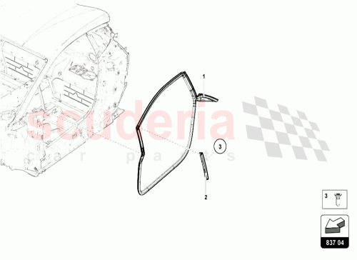Part Diagram for Lamborghini 4T8831707B