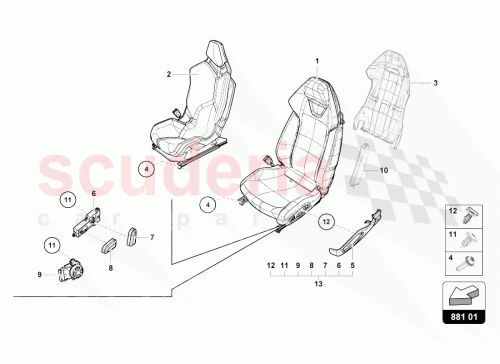 Part Diagram for Lamborghini 4T0898039B