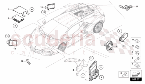 Part Diagram for Lamborghini 47B907348