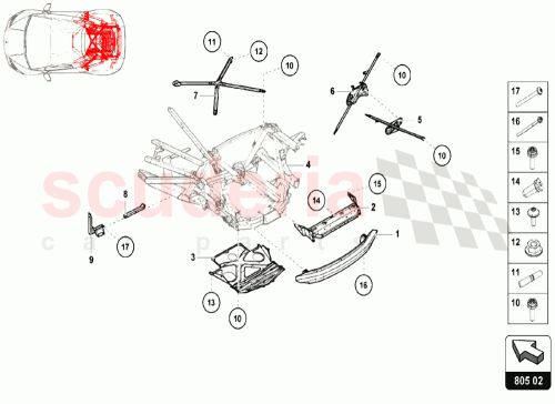 Part Diagram for Lamborghini 8H0806221