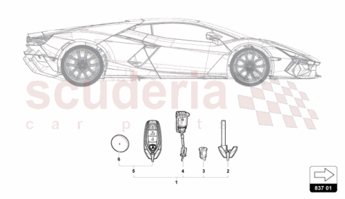 Part Diagram for Lamborghini 47B959752ATKE
