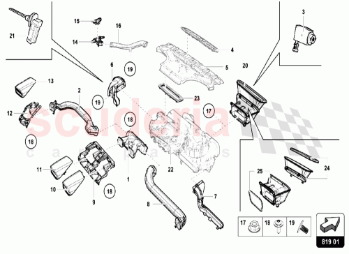 Part Diagram for Lamborghini 4T1820155A
