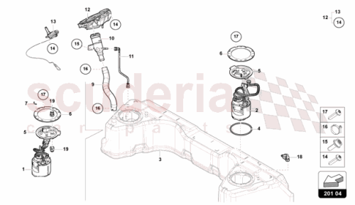Part Diagram for Lamborghini 47B201163
