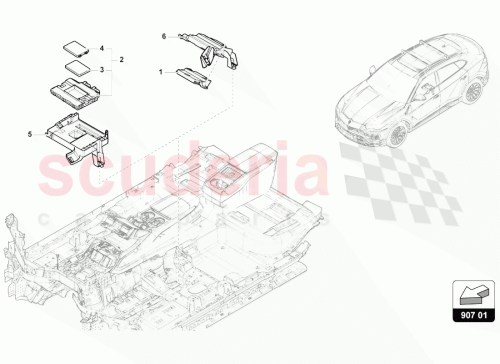 Part Diagram for Lamborghini 4N1907468K