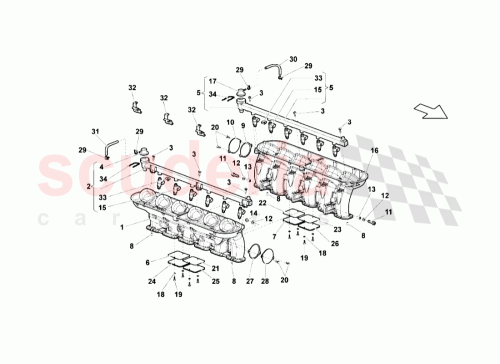 Part Diagram for Lamborghini 07M133264B