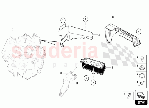 Part Diagram for Lamborghini 4S0317019A