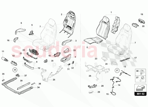 Part Diagram for Lamborghini 4ML881325A