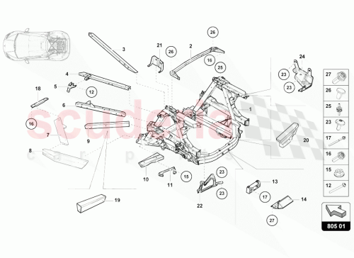 Part Diagram for Lamborghini 4T7810438B