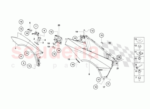 Part Diagram for Lamborghini 470857155A