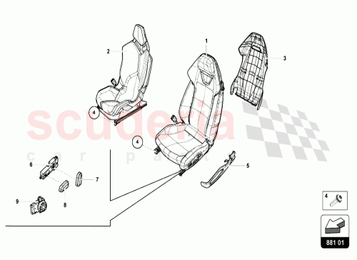 Part Diagram for Lamborghini 4T0881021A