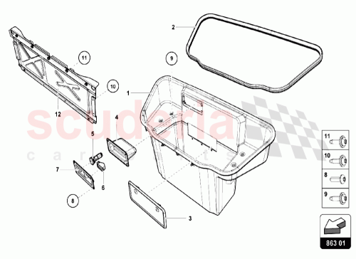 Part Diagram for Lamborghini 4T0863635E