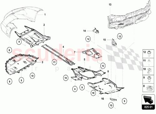 Part Diagram for Lamborghini 4T0825101C