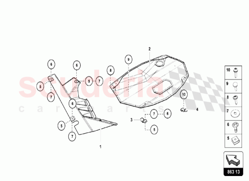 Part Diagram for Lamborghini 8D0805960A