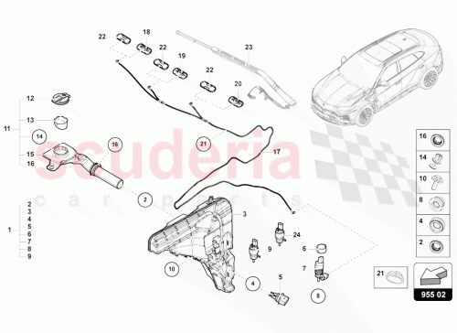 Part Diagram for Lamborghini 4N0955440