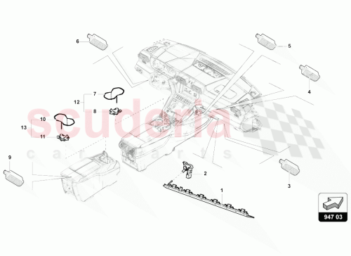 Part Diagram for Lamborghini 4ML947355E