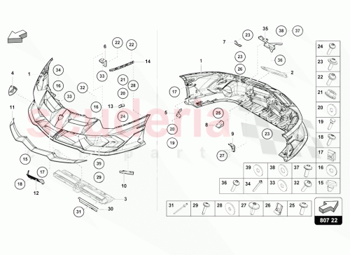 Part Diagram for Lamborghini 470807682F