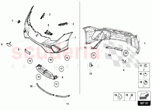 Part Diagram for Lamborghini 4T0807441