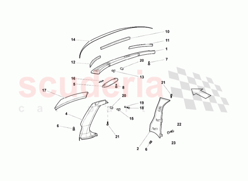 Part Diagram for Lamborghini 417867282A