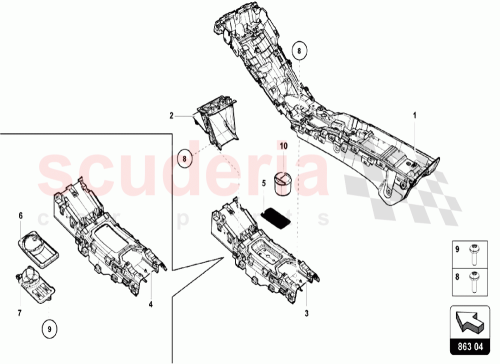 Part Diagram for Lamborghini 4T0863240E