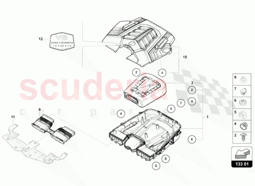 Part Diagram for Lamborghini 4M0133567C