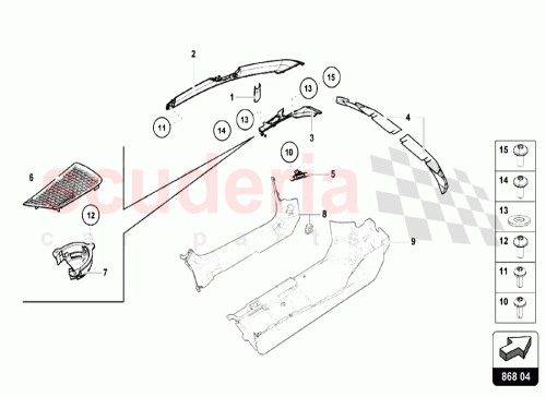 Part Diagram for Lamborghini 4T0867233LGU2