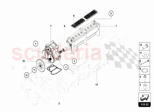 Part Diagram for Lamborghini 07M115131A