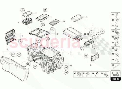 Part Diagram for Lamborghini 4ML886748C