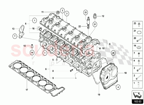 Part Diagram for Lamborghini 07M109091C