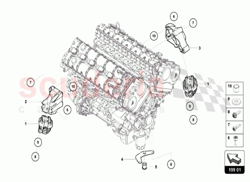 Part Diagram for Lamborghini 07M199632A